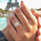 New Trendy Crystal Engagement Design Hot Sale Rings for Women AAA White Zircon Cubic Elegant Rings Female Wedding Jewelry